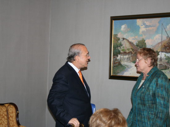 Riigikogu esimees Ene Ergma kohtus OECD peasekretäri Ángel Curríaga